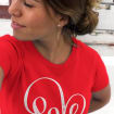 Heart-Shaped Love T-Shirt in Red